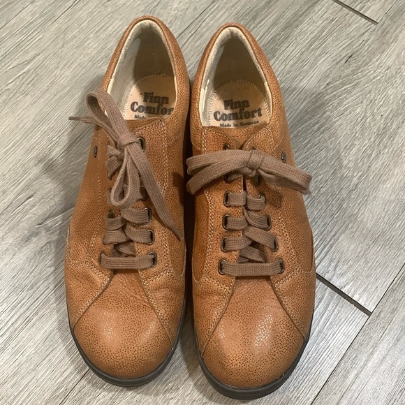 Finn Comfort Germany Brown Suede Leather Lace Up Loafers size 9 - Picture 2 of 11